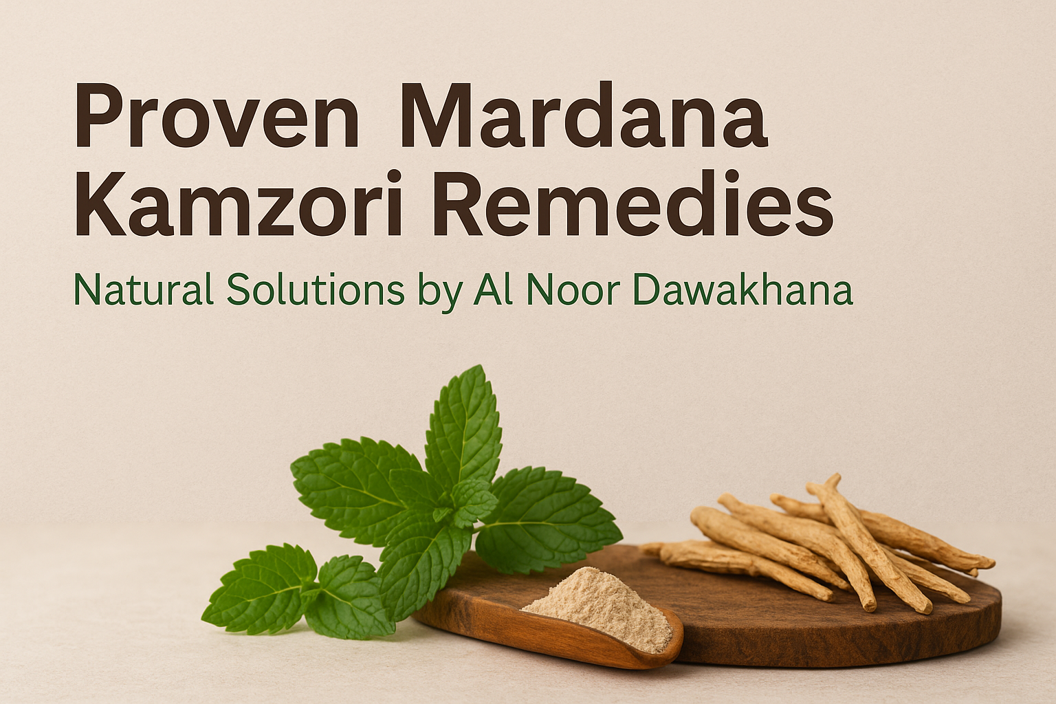 Proven Mardana Kamzori Remedies – Natural Solutions by Al Noor Dawakhana
